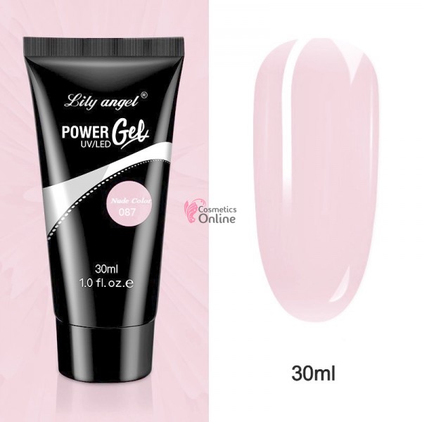 PolyAcril Gel UV/ LED pentru unghii false Lily Angel de 30 ML - 087 Nude Color